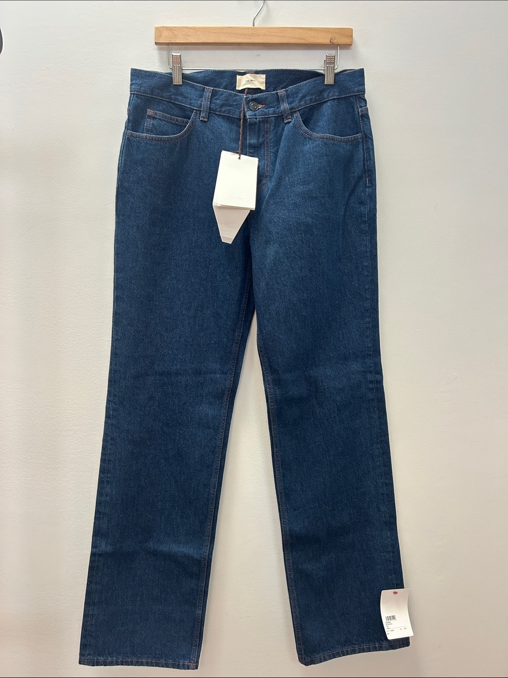 The Row Straight-Leg Jeans in Dark Blue Denim